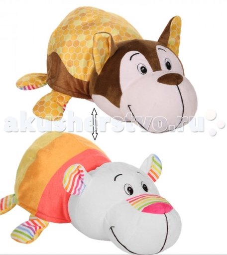 Мягкая игрушка 1 Toy Вывернушка Ням-ням Хаски и Полярный мишка 35 см
