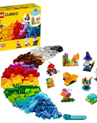 Миниатюра фотографии Конструктор lego classic 11013 прозрачные кубики