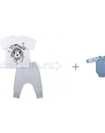 Лео Комплект Ажурное лето (футболка и штанишки) с боди Саванна
