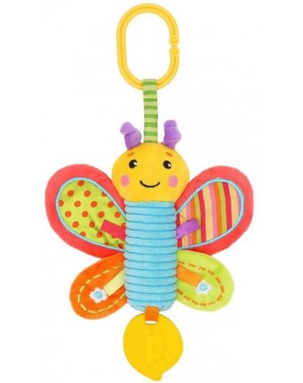 Миниатюра фотографии Подвесная игрушка жирафики со свистелкой бабочка