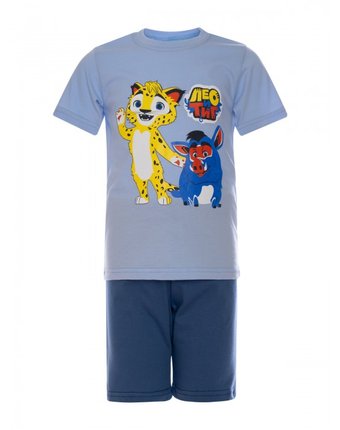 Миниатюра фотографии Утёнок комплект для мальчика лео и куба (футболка и шорты)