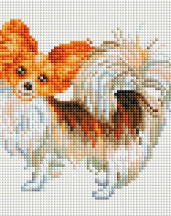 Белоснежка Мозаичная картина Собака-бабочка 525-ST-S