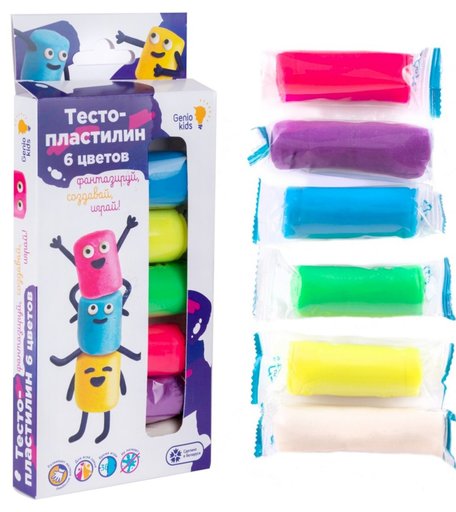 Тесто для лепки Genio Kids-Art 6 цв.