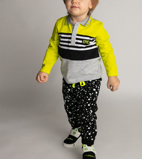 Футболка-поло с длинным рукавом для мальчика