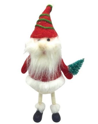 Фигурка Новогодняя сказка Санта с елочкой 22 см