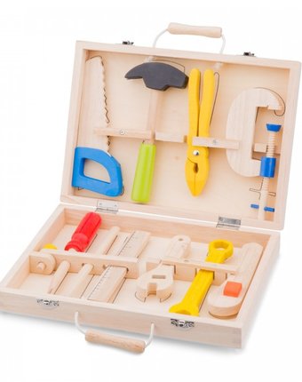 Деревянная игрушка New Cassic Toys Игровой набор инструментов 10 предметов
