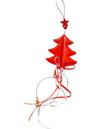 Миниатюра фотографии Елочное украшение новогодняя сказка подвеска новогодняя красная 40 см