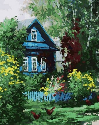 Миниатюра фотографии Белоснежка картина по номерам домик в деревне 091-as