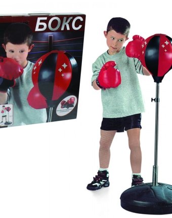 1 Toy Набор для бокса груша база 32 см стойка 80-100 см