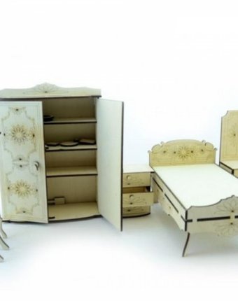Миниатюра фотографии Lemmo конструктор набор мебели спальня (101 деталь)