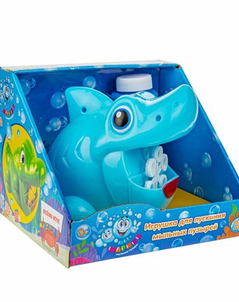 Миниатюра фотографии 1toy игрушка для пускания мыльных пузырей голубая акула
