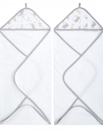 Миниатюра фотографии Aden&anais набор полотенец с уголком dumbo heights essentials 76x76 см 2 шт.