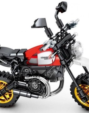 Миниатюра фотографии Конструктор sembo известные мотоциклы ducati scrambler 800 (212 деталей)