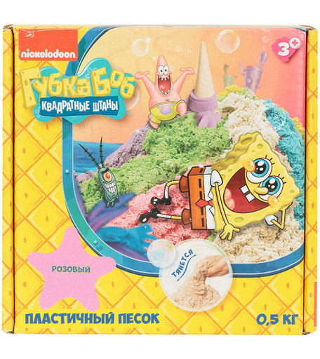 Кинетический песок Космический песок Губка Боб цвет: голубой 0,5 кг