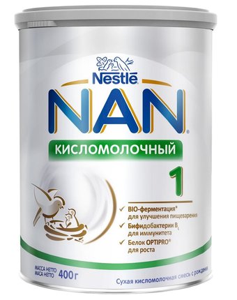 Миниатюра фотографии Молочная смесь нан кисломолочный 1 0-6 месяцев, 400 г