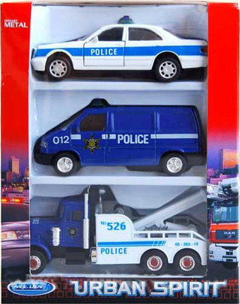 Миниатюра фотографии Игровой набор welly полиция 3 шт