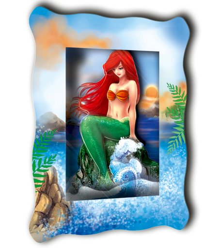 Хобби и Творчество VIZZLE Объемная картина Юная русалочка