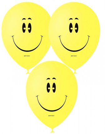 Миниатюра фотографии Поиск воздушные шары смайл yellow 50 шт.