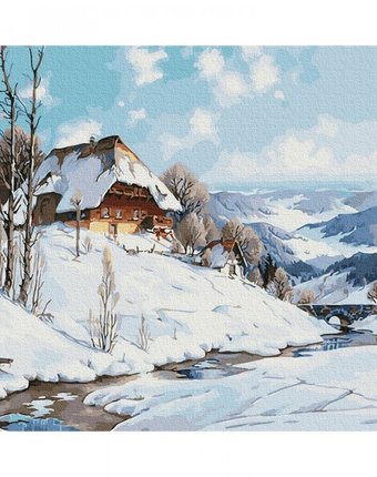 Миниатюра фотографии Molly картина по номерам зима в горах 40х50 см