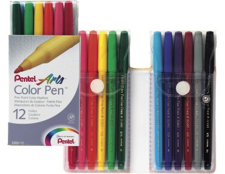 Фломастеры Pentel Color Pen 12 цветов
