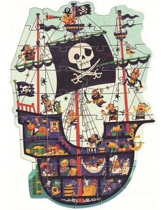 Djeco Пазл гигант Пиратский корабль 36 деталей