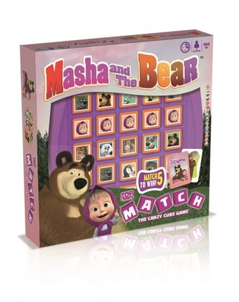 Миниатюра фотографии Маша и медведь настольная игра match top trump