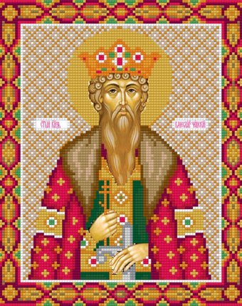 Миниатюра фотографии Фрея кристальная мозаика икона святого князя вячеслава чешского 27x22 см