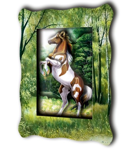 Хобби и Творчество VIZZLE Объемная картина Гарцующий рысак