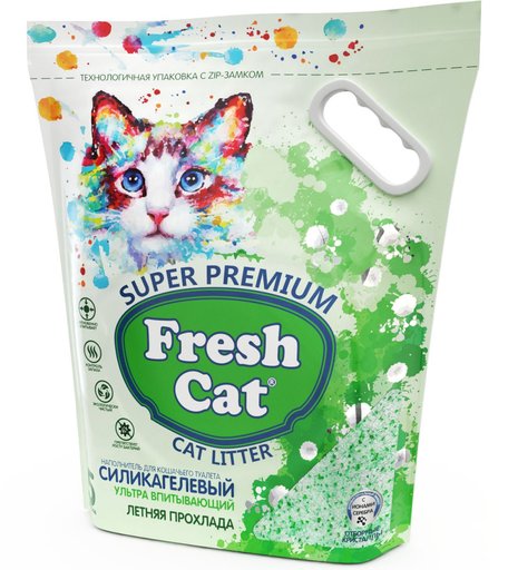 Наполнитель впитывающий Fresh Cat впитывающий силикагелевый наполнитель, с ароматом \