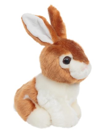 Миниатюра фотографии Мягкая игрушка игруша кролик 28 см цвет: рыжий