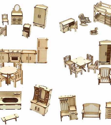 Конструктор ХэппиДом Набор мебели 6 в 1