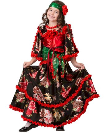 Миниатюра фотографии Карнавальный костюм батик цыганка аза