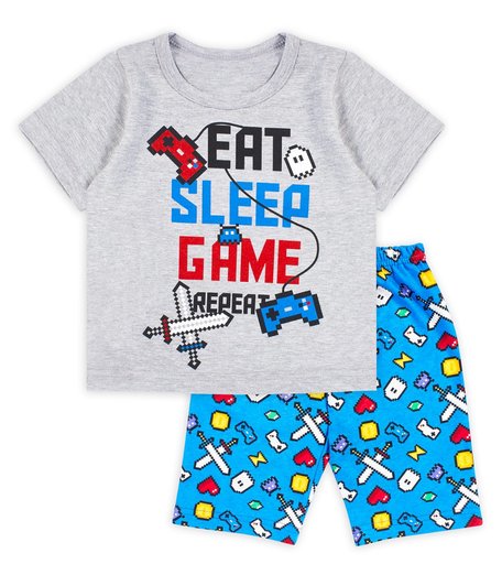 Пижама шорты/футболка с коротким рукавом Веселый малыш Геймер