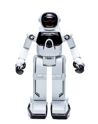 Миниатюра фотографии Интерактивный робот silverlit programme-a-bot цвет: черный/белый