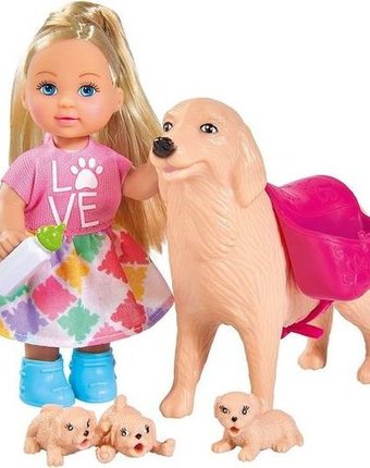 Кукла Simba Еви с собачкой и щенками 12 см