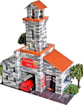 Миниатюра фотографии Деревянный конструктор архитектурное моделирование пожарная часть