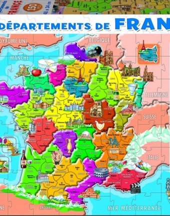 Educa Пазл Департаменты Франции 150 деталей