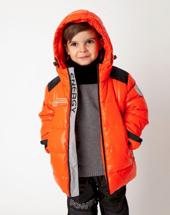 Миниатюра фотографии Оранжевая куртка зимняя gulliver