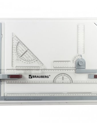 Brauberg Доска А3 с рейсшиной, треугольником и чертежным узлом 505х370 мм
