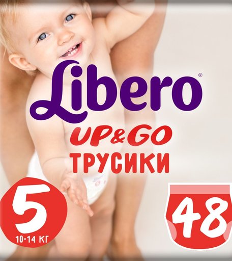 Трусики-подгузники Libero Up & Go, р. 5, 10-14 кг, 48 шт