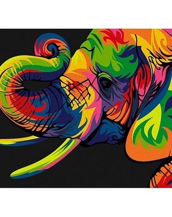 Картина по номерам Артвентура Радужный слон