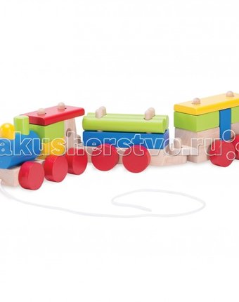 Каталка-игрушка Wonderworld Поезд на веревочке