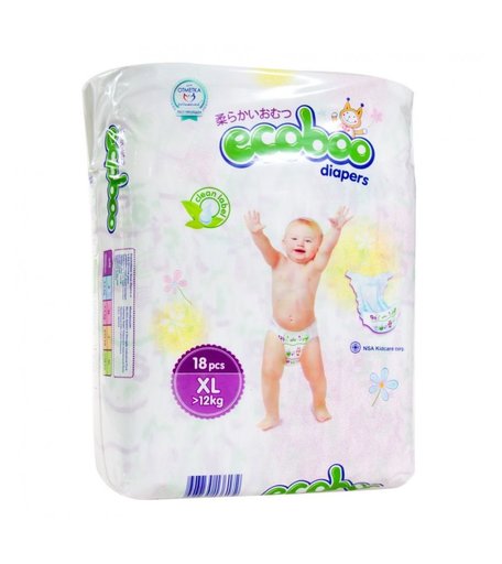 Подгузники Ecoboo (12+ кг) шт.