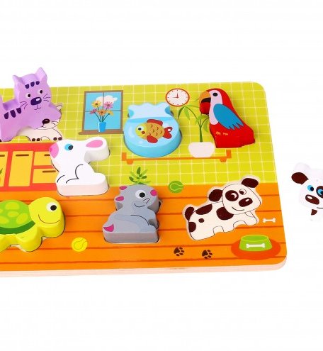 Деревянная игрушка Tooky Toy Пазл Питомцы