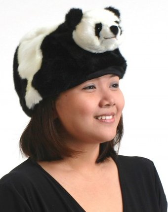 Миниатюра фотографии Мягкая игрушка hansa шапка панда 32 см