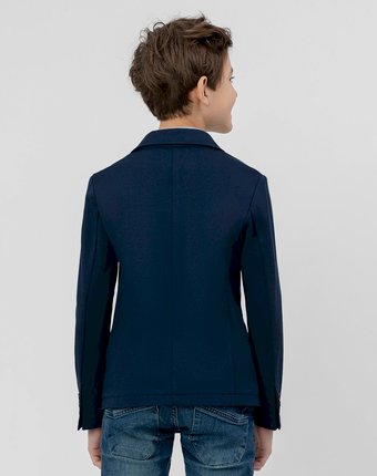 Миниатюра фотографии Синий трикотажный пиджак button blue