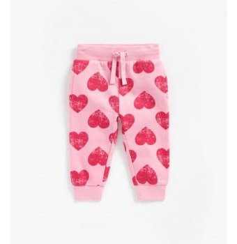 Миниатюра фотографии Спортивные брюки "сердечки", розовый