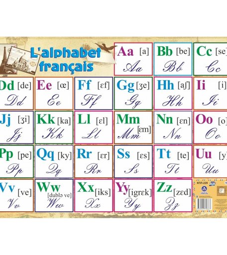 Плакат Издательство Учитель Французский алфавит. Формат А2