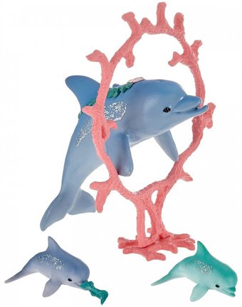 Миниатюра фотографии Schleich игровой набор мама дельфин с детенышами