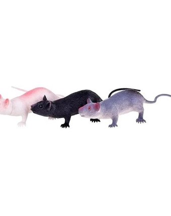 Миниатюра фотографии Набор фигурок 1toy в мире животных крысы (3 шт.) 7 см